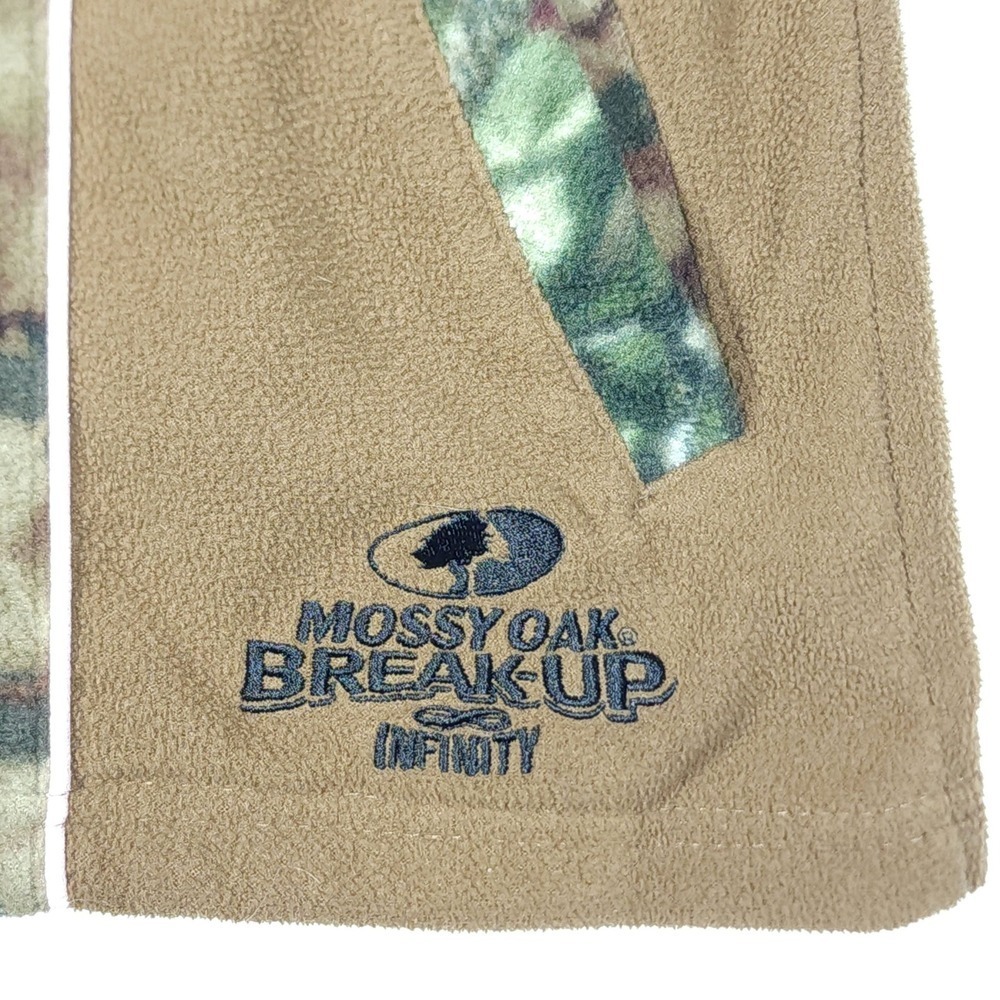Mossy Oak BREAK-UP INFINITY Camo Fleece Pullover Jacket Women's Medium 1/4 Zip - Picture 7 of 13